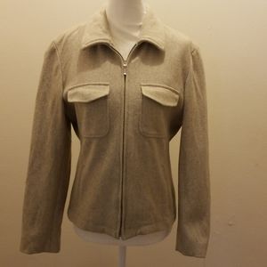 Vintage J. Crew Wool Tan Jacket w/Pockets